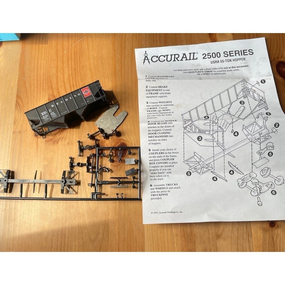 VTG Accurail 1995 HO 2509 USRA 55-Ton 2-Bay Hopper Reading RDG 2500 Series